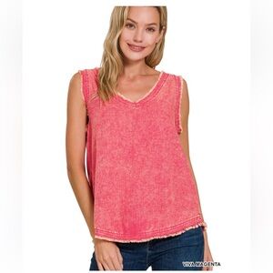 Zenana Outfitters Pink/red (magenta) Sleeveless Top
